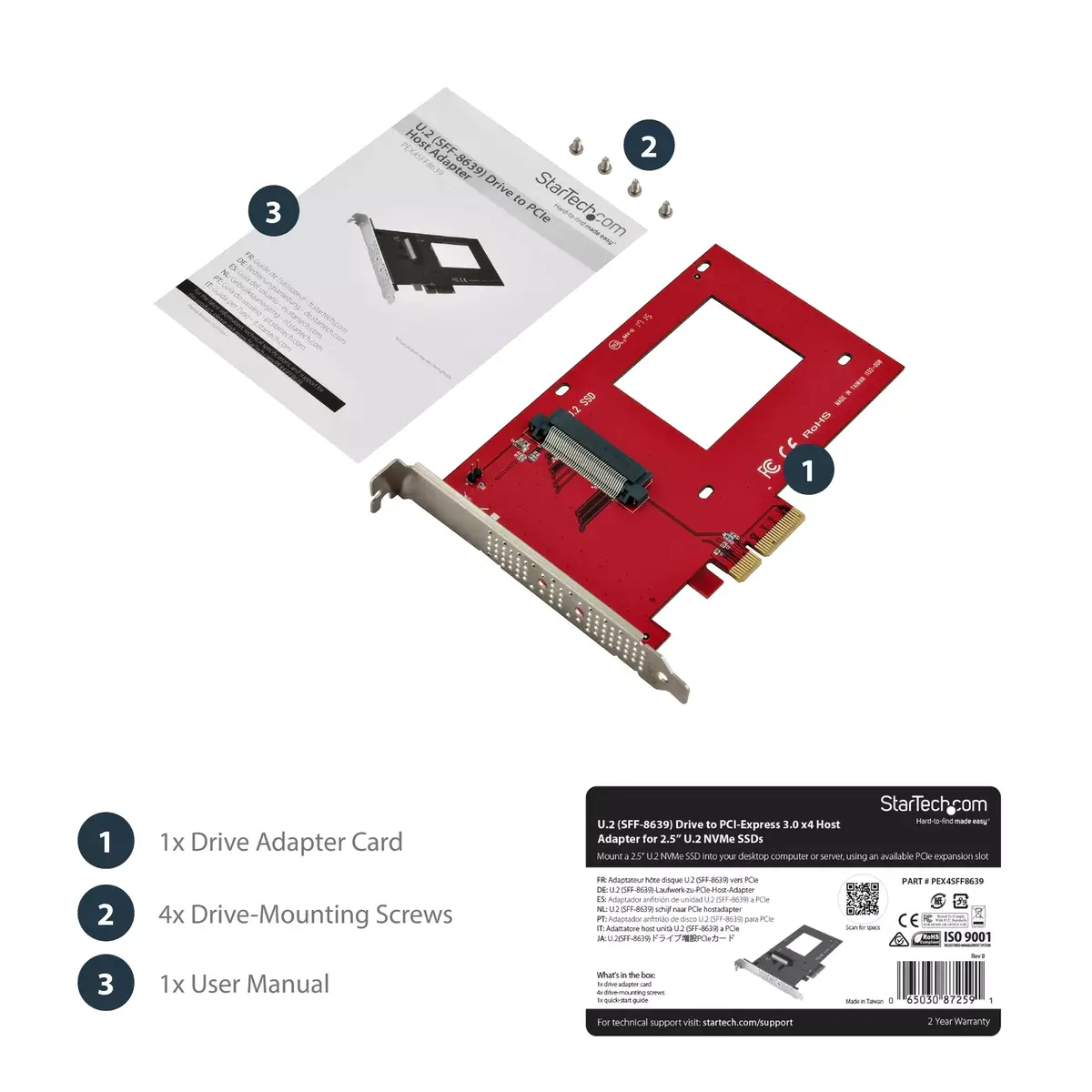 U.2 uz PCIe adapteris StarTech.com PEX4SFF8639 Photo 9