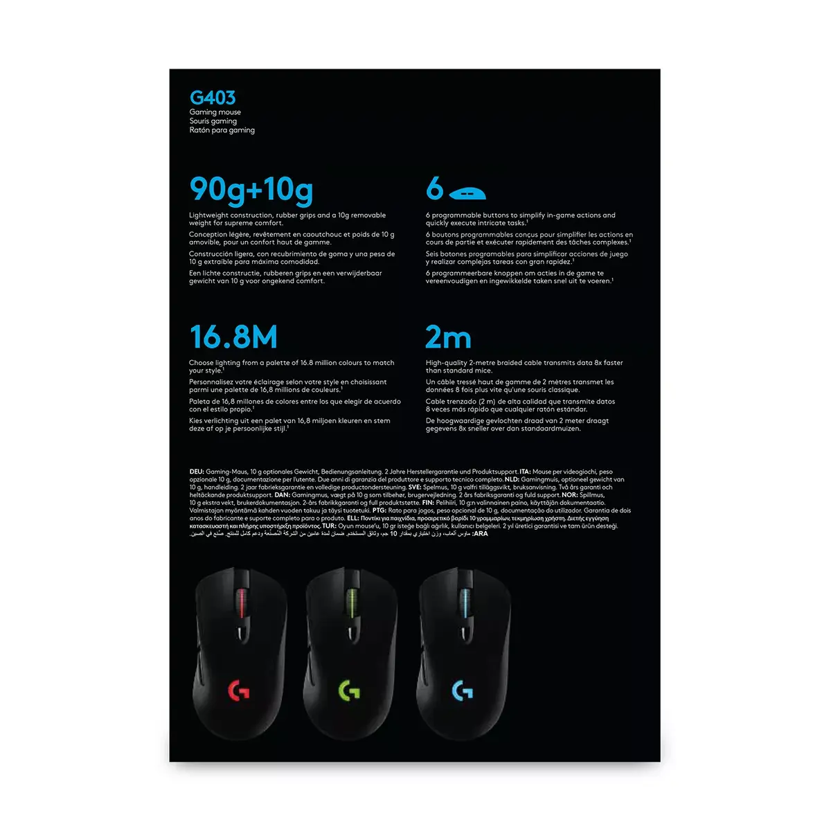 Игровая мышь Logitech G G403 HERO Photo 16