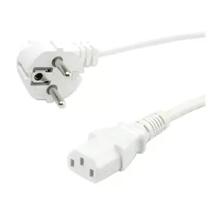 Power cable VALUE 19.99.1016 White 0.6 m CEE7/7 IEC 320