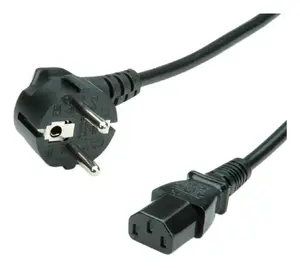 Power cable VALUE 19.99.1017 CEE7/7 to IEC 320 (C13) 0.6 m 250 V 10 A Black