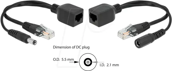 PoE adapters DeLOCK 66023, 66023, 4043619660230