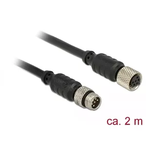 Кабель сенсора/актуатора DeLOCK 12640 2 м M8 черный