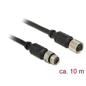 Кабель сенсора/исполнителя DeLOCK 12643 0.1 м M8 черный