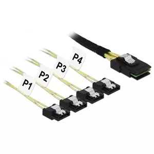 Кабель DeLOCK 85800 Mini SAS SFF-8087 0.5м Черный