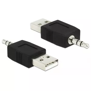 Cable Gender Changer DeLOCK 66069 USB A 3.5 Black