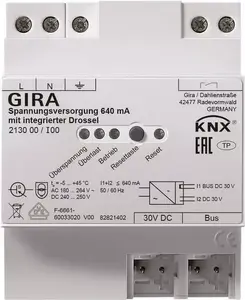 Gira KNX блок питания с дросселем 640 мА модель 213000