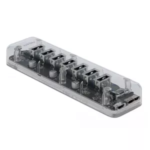 USB хаб DeLOCK 64088 Прозрачный USB 3.2 Gen 1 Micro-B