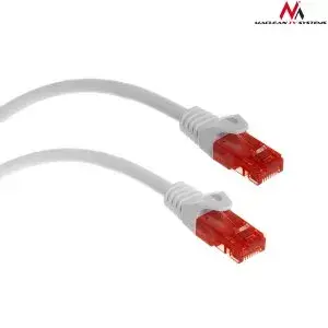 Сетевой кабель MACLEAN MCTV-301 W Cat6 U/UTP патч-корд 1 м RJ-45 красно-белый