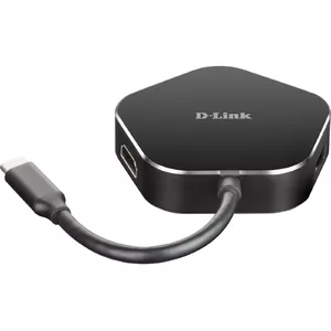 D-Link DUB-M420 dokstacija Vadu Thunderbolt 3 Melns, Sudrabs