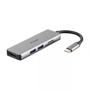 D-Link DUB-M530 dokstacija Vadu USB 3.2 Gen 1 (3.1 Gen 1) Type-C Alumīnijs, Melns