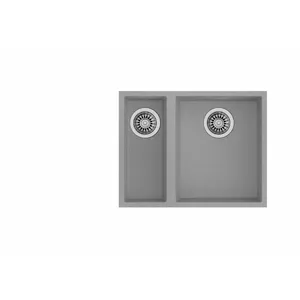 Kitchen sink TEKA Square 560TG stone gray, single-bowl undermount/inset, 80% quartz surface