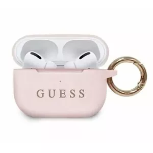 Protective silicone case GUESS for Apple AirPods Pro — light pink, soft-touch protective cover
