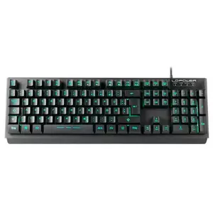 Klaviatūra LC-Power LC-KEY-4B-LED Pilna izmēra QWERTZ Melna