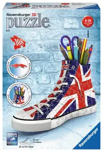3D-пазл кроссовок Ravensburger Union Jack, 108 деталей, 210×120 мм, 8–99 лет