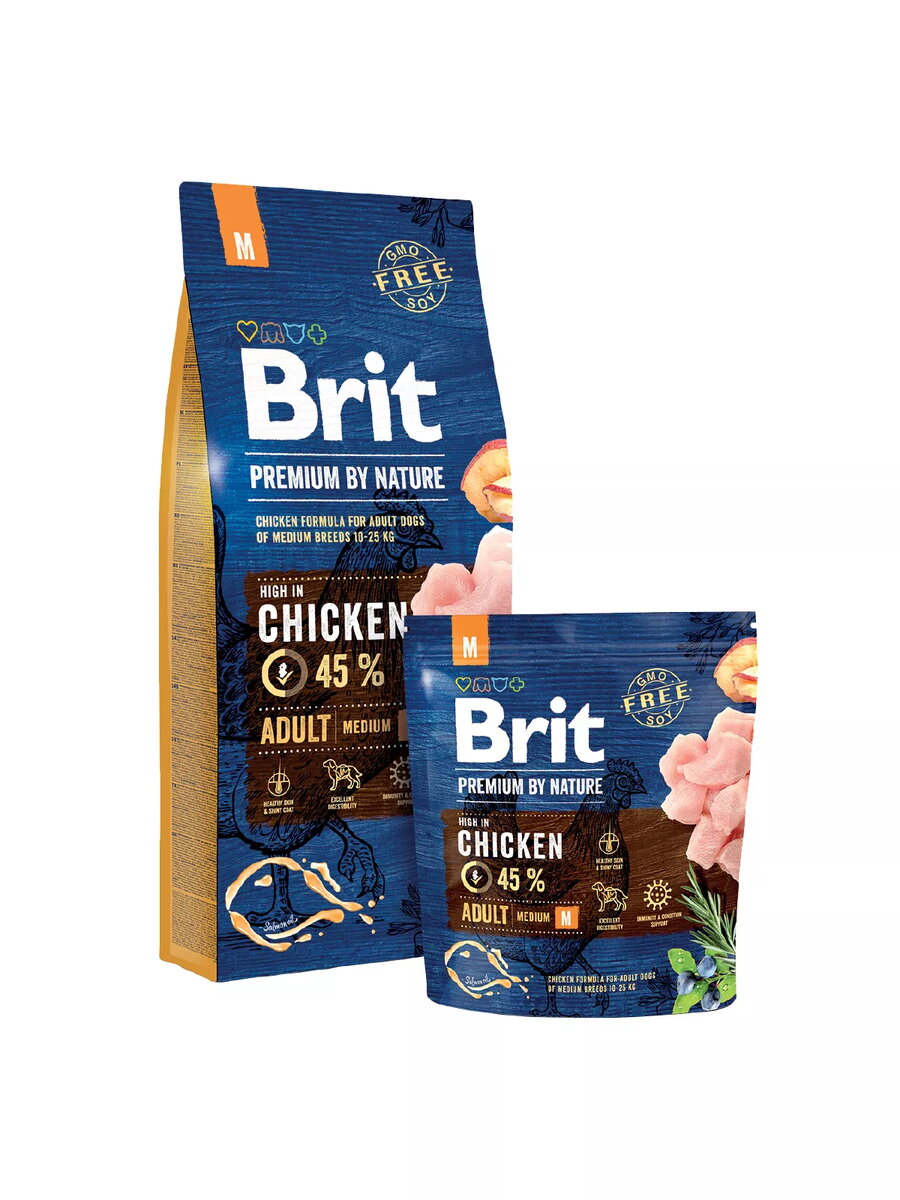Sausais barības maisījums suņiem Brit Premium