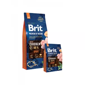 Сухой корм для собак Brit Premium by Nature Sport Adult — курица, 15 кг, 31% белка, 22% жира