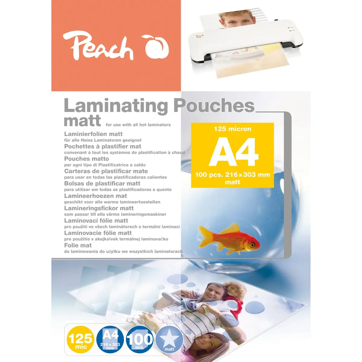 Peach S-PP525-22 A4 laminēšanas plēves, 125