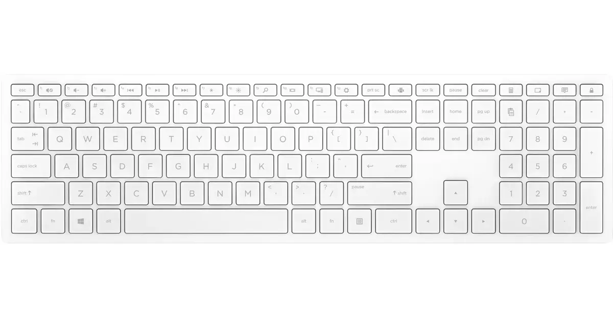 HP Pavilion 600 bezvadu tastatūra - Balta Photo 6