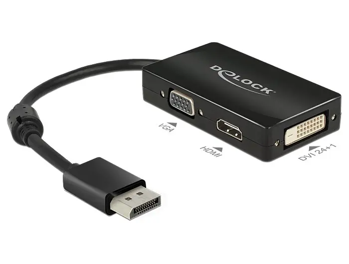 DisplayPort uz VGA HDMI DVI kabelis