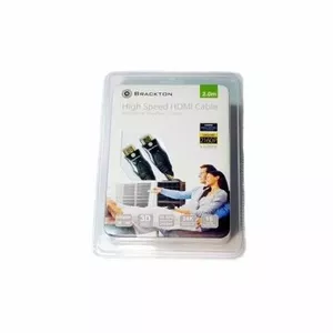 HDMI kabelis brackton 2 m v1.4 Full-HD/4K 2160p ar zeltītiem savienotājiem