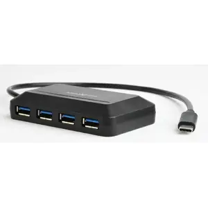 USB Hub Maxxter ACT-HUB3C-4P USB 3.2 Gen 1 Type-A 5000 Mbit/s Black