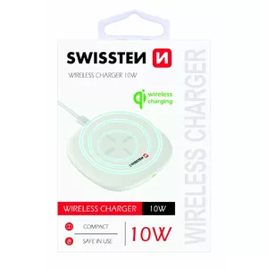 Wireless charger SWISSTEN SW-W-10W-WH 10W with USB-C 1.5 m cable