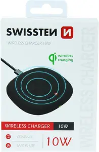 Wireless charger SWISSTEN SW-W-10W-WH 10W with USB-C 1.5 m cable