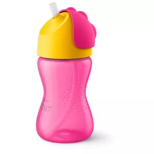 Spout cup Avent SCF798/02 300 ml — pink/yellow, 1 pc, twist straw lid