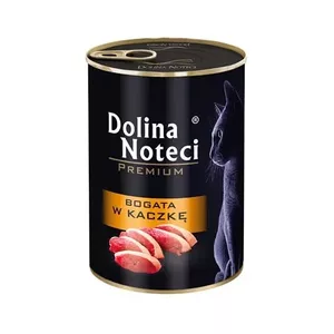 Влажный корм для кошек Dolina Noteci 400 г (консерва) — для взрослых, утка и курица, 80% влаги, 10% белка