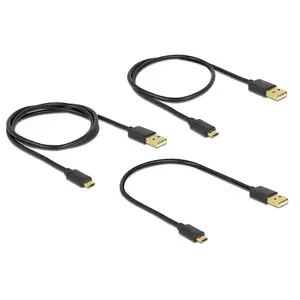 USB кабель DeLOCK 83680 USB 2.0 USB A Micro-USB B черный