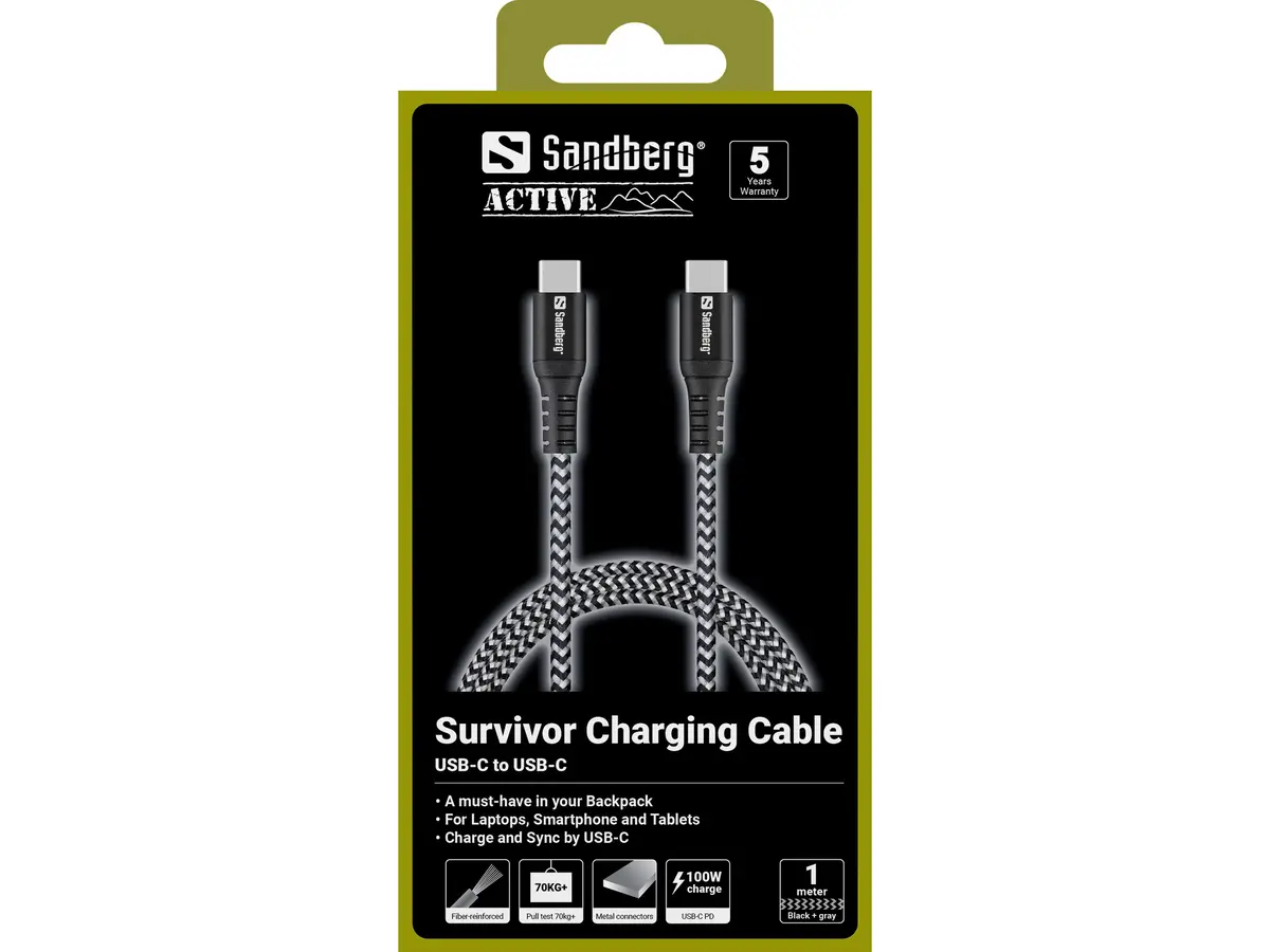 Кабель Sandberg Survivor USB-C to USB-C Photo 2