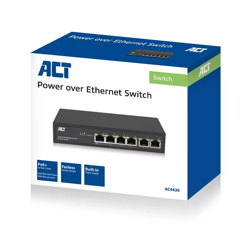 Коммутатор ACT AC4430 6 портов 10/100Mbps Photo 4