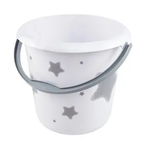 Bucket keeeper Ilvie Stars 10 L Ø30×28 cm white