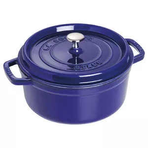 Round Cast Iron Cocotte Staub 24 cm Dark-Blue