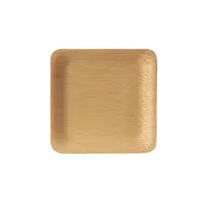 Plate Papstar 88035 Disposable Square Bamboo 85mm