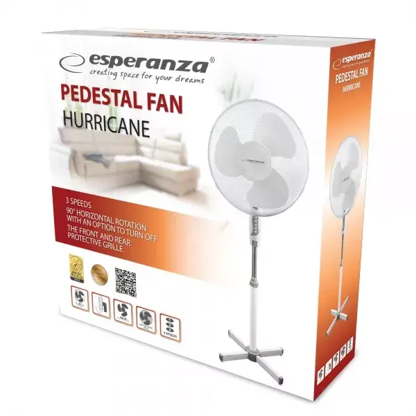 Вентилятор Esperanza Hurricane White Photo 4