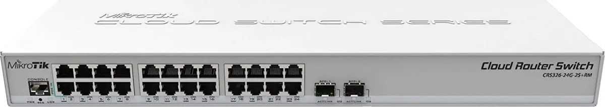 Pārvaldāms L2 slēdzis MikroTik CRS326-24G-2S+RM, CRS326-24G-2S+RM