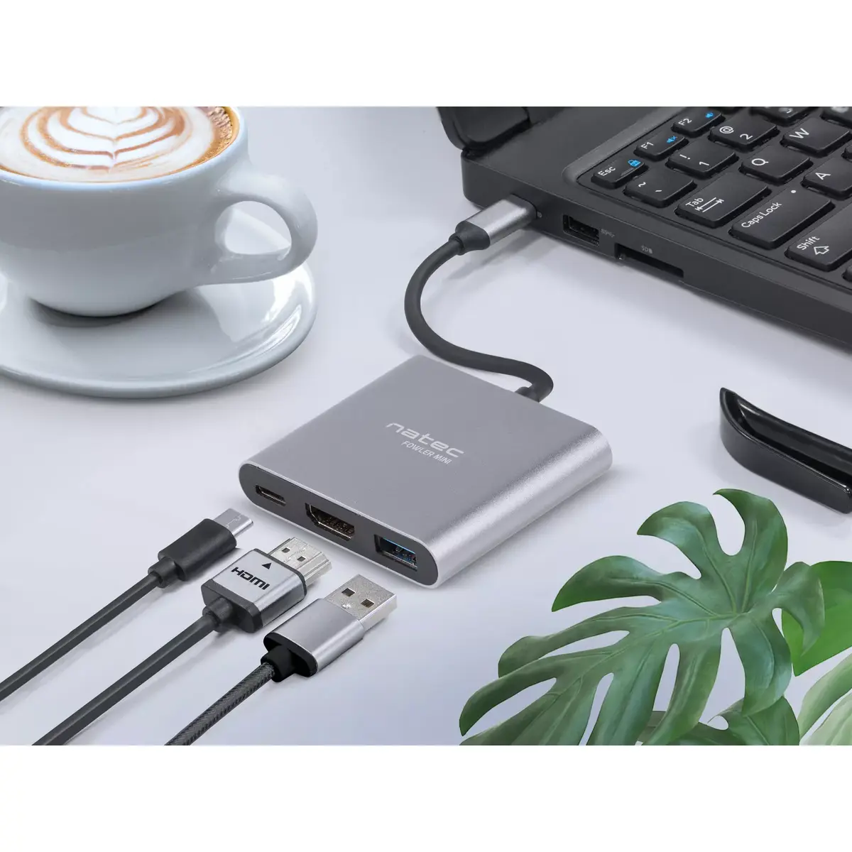 USB-C хаб NATEC Fowler Mini — USB 2.0 Type-C, HDMI, USB Photo 6