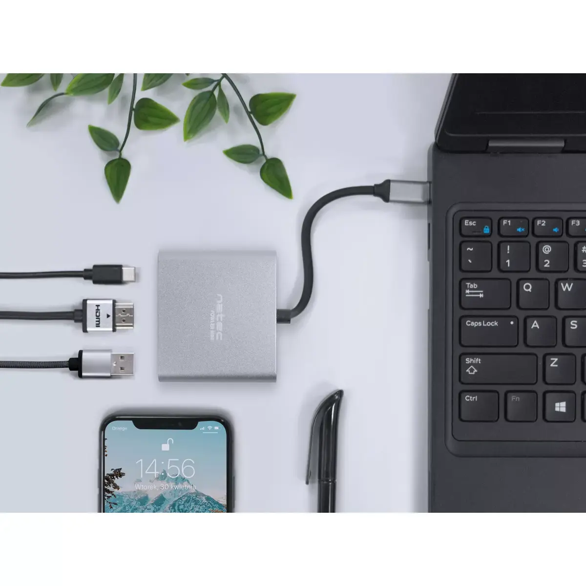 USB-C хаб NATEC Fowler Mini — USB 2.0 Type-C, HDMI, USB Photo 7