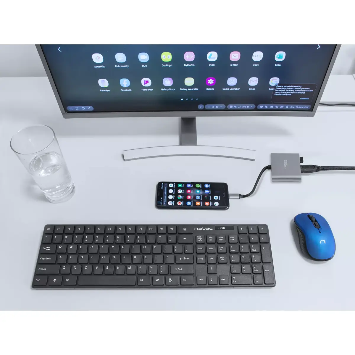 USB-C хаб NATEC Fowler Mini — USB 2.0 Type-C, HDMI, USB Photo 9