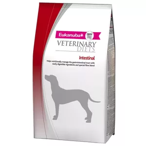 Сухой ветеринарный лечебный корм для собак EUKANUBA Veterinary Diets Intestinal Adult 12 кг — с курицей, для желудочно-кишечного ухода и пищевой гиперчувствительности
