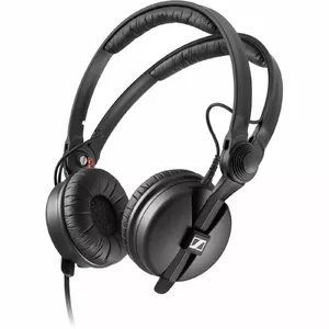 Vadu supraausti austiņas Sennheiser HD 25, slēgta konstrukcija, 16–22 000 Hz, kabelis 1,5 m, melnas