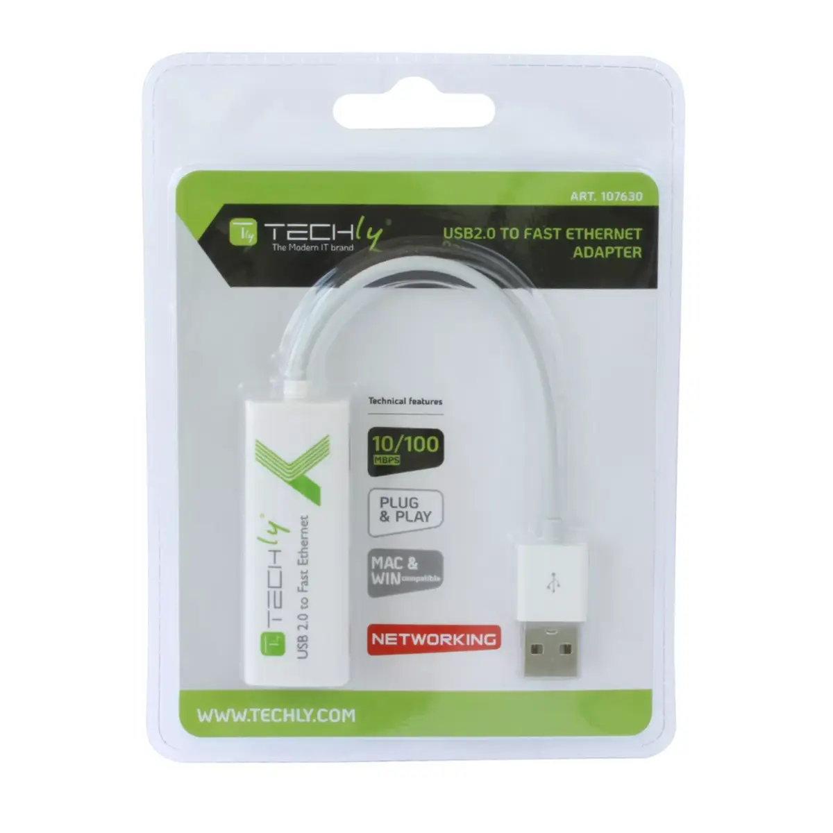 Network Card Techly IDATA-ADAP-USB2TY2 Photo 3