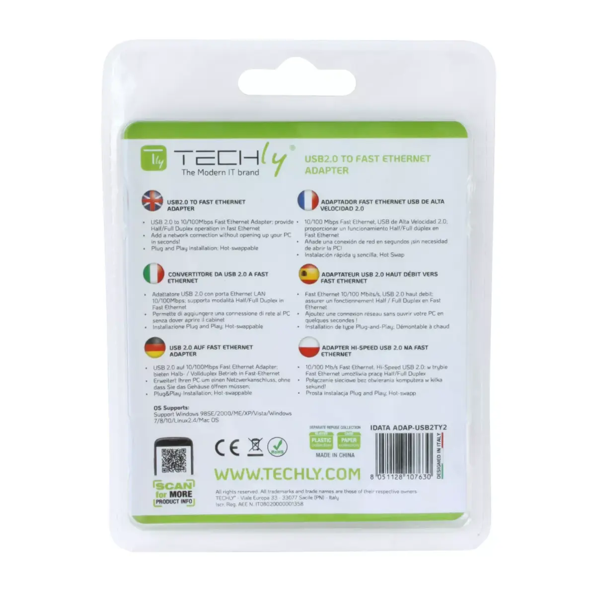 Network Card Techly IDATA-ADAP-USB2TY2 Photo 4