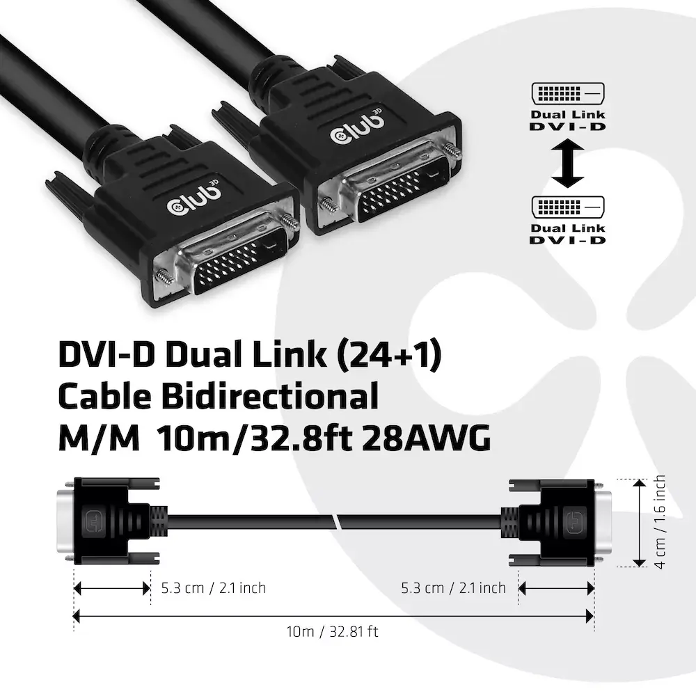 DVI-D Dual Link kabelis CLUB3D CAC-1220 Photo 4