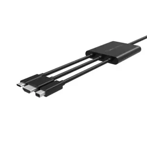 Belkin B2B169 video kabeļu aksesuārs 24 m HDMI + USB Mini DisplayPort Melns