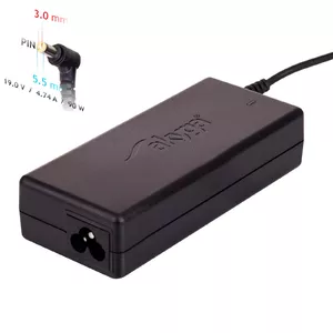 Power adapter Akyga AK-ND-27 90 W 19 V 4.74 A AC-to-DC indoor laptop charger, black