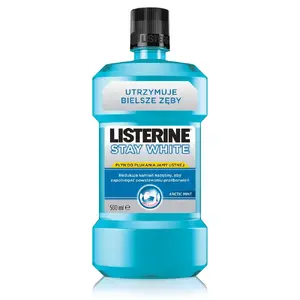 Mutes skalojamais Listerine Stay White 500 ml — pudele, eikalipts un mentols