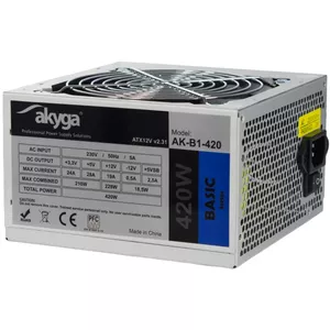 Akyga AK-B1-420 barošanas avotu vienība 420 W 20+4 pin ATX ATX Pelēks