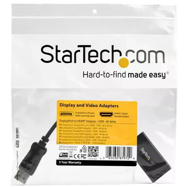 Адаптер DisplayPort на HDMI StarTech DP2HD4K60H Photo 6